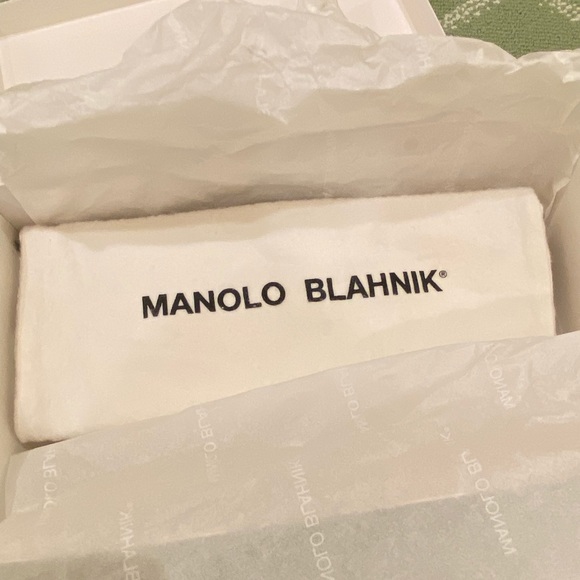 Manolo Blahnik Silver Strapy Sandals - Picture 4 of 6